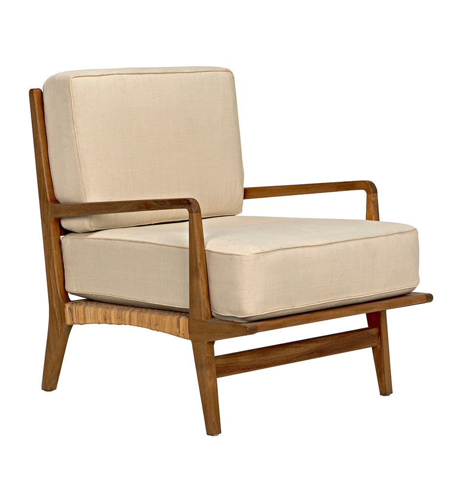 Noir, Allister Chair - Teak and Rattan