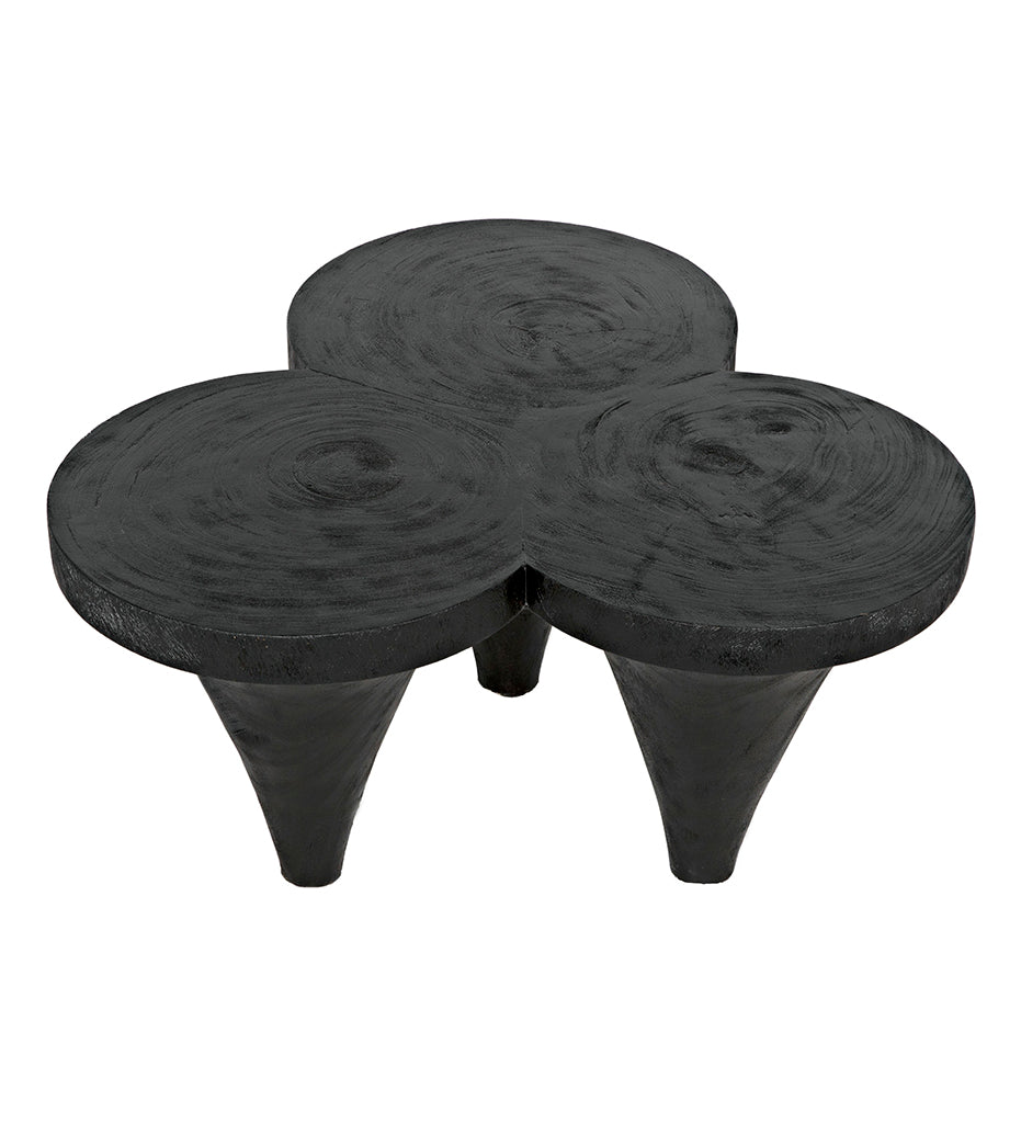 Noir, Aloha Coffee Table Black Burnt