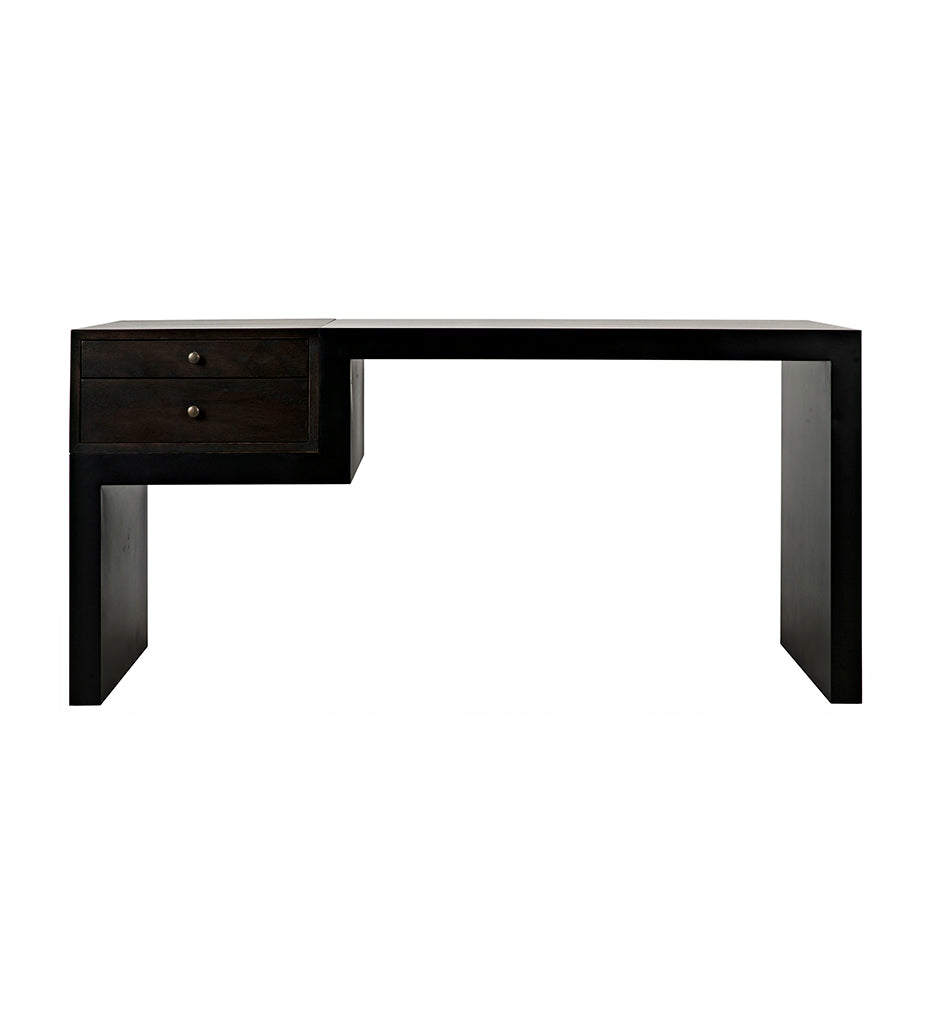 Noir, Alvaro Desk - Black Steel with Ebony Walnut