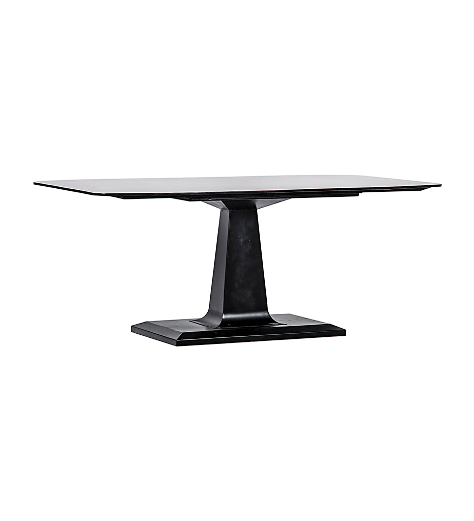 Noir, Amboss Dining Table - Black Steel