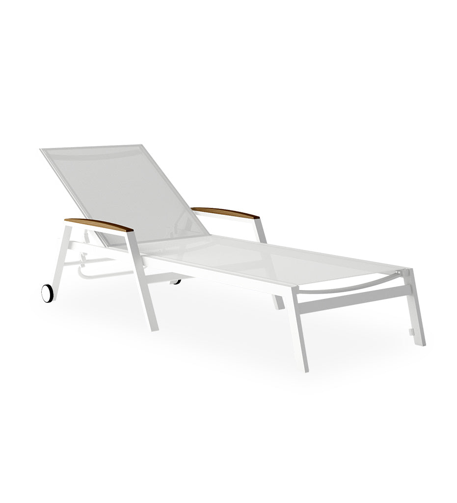 10DEKA, Amelia Sunlounger with Exterior Wheels