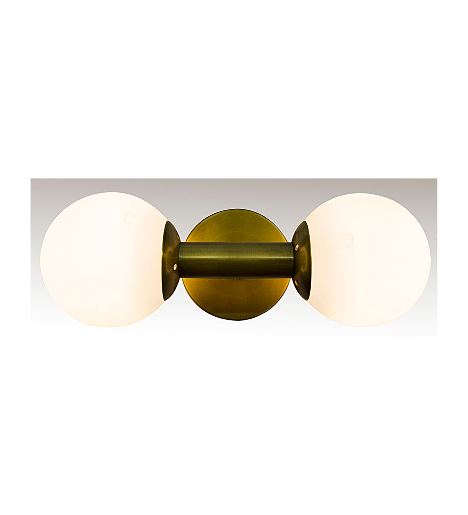 Noir, Antiope Sconce - Antique Brass and Glass