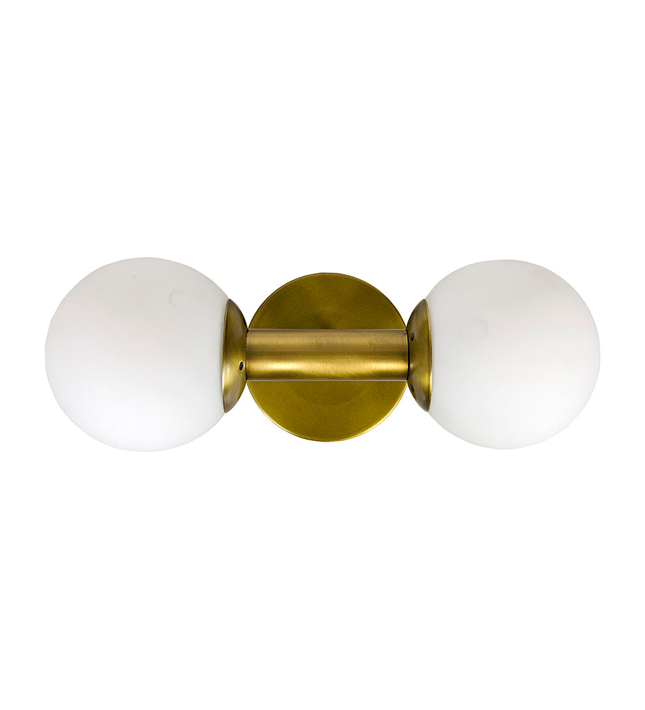 Noir, Antiope Sconce - Antique Brass and Glass