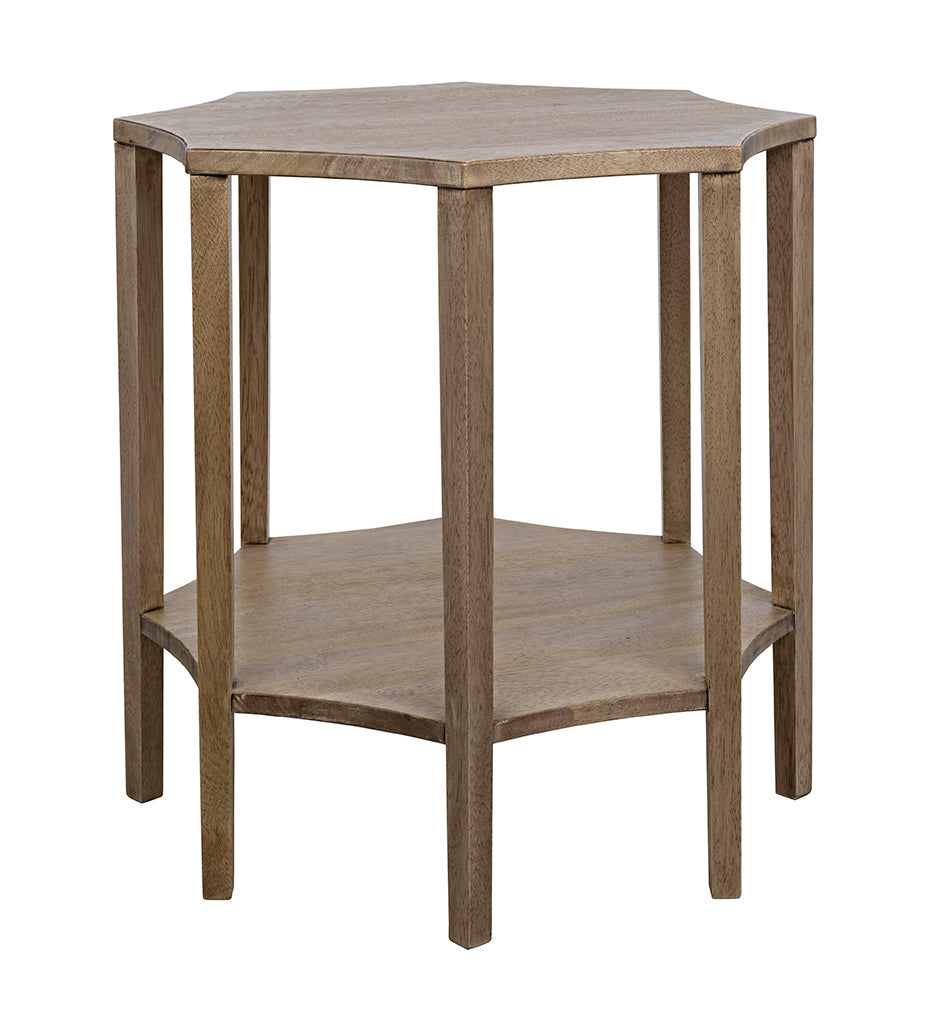 Noir, Ariana Side Tables - Washed Walnut