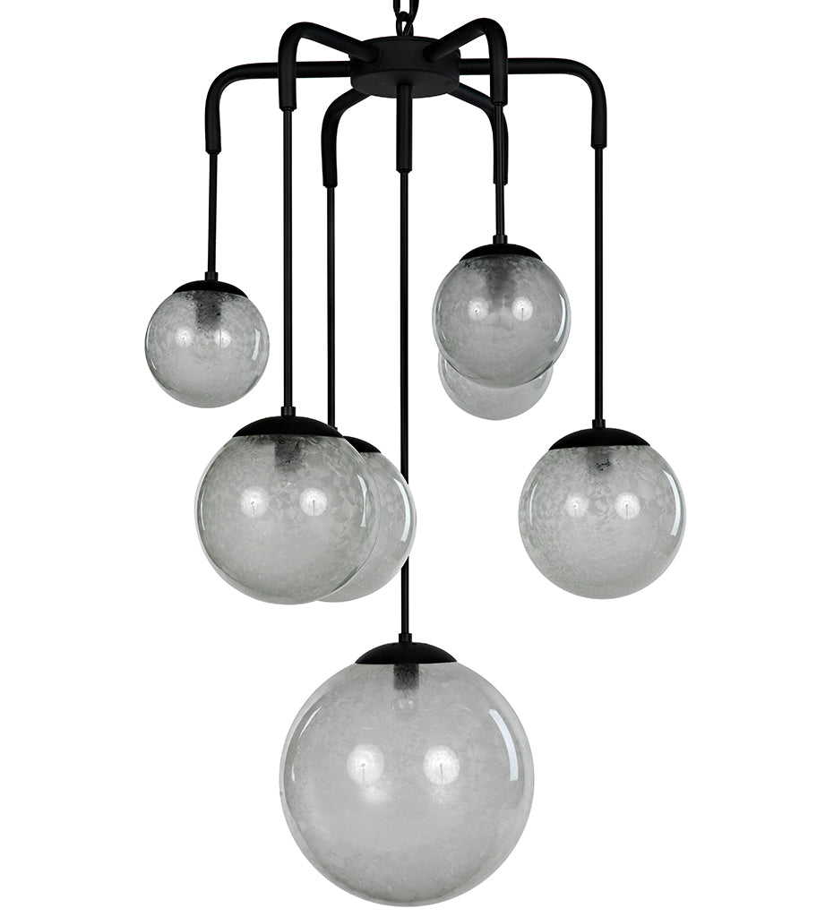 Noir, Artemis Chandelier - Steel with Black Finish