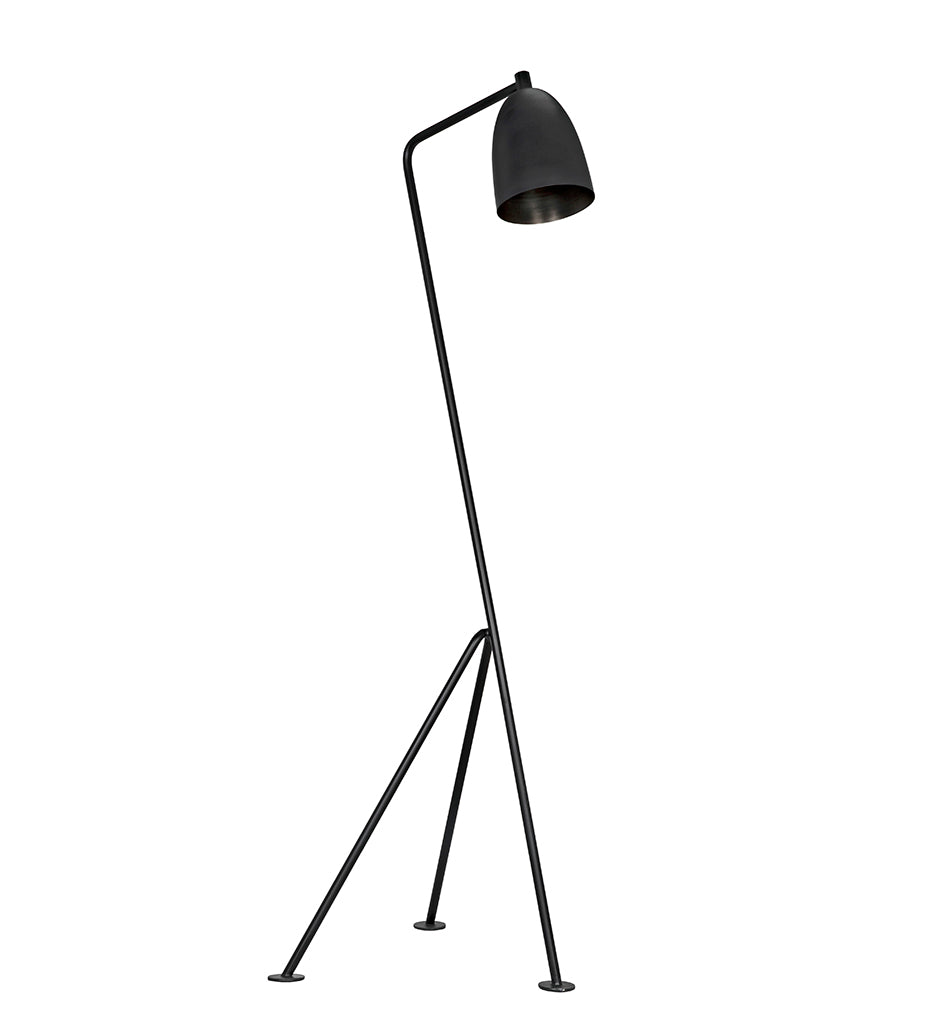 Noir, Asti Floor Lamp - Black Steel