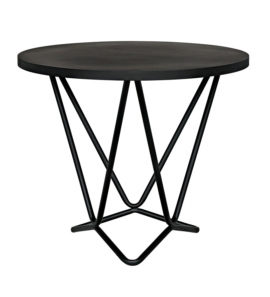 Noir, Belem Side Tables - Black Steel