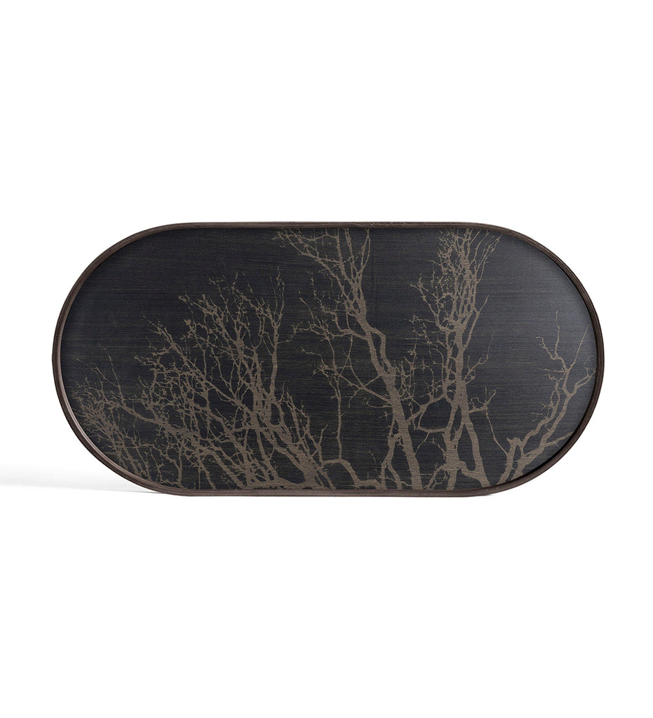 Ethnicraft, Black Tree Wooden Tray - Oblong - M