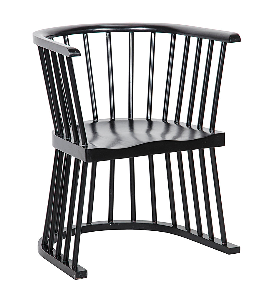 Noir, Bolah Chair - Hand Rubbed Black