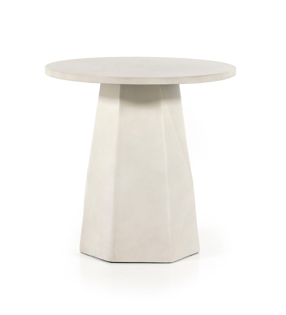 Four Hands, Bowman Outdoor End Table - White Concrete