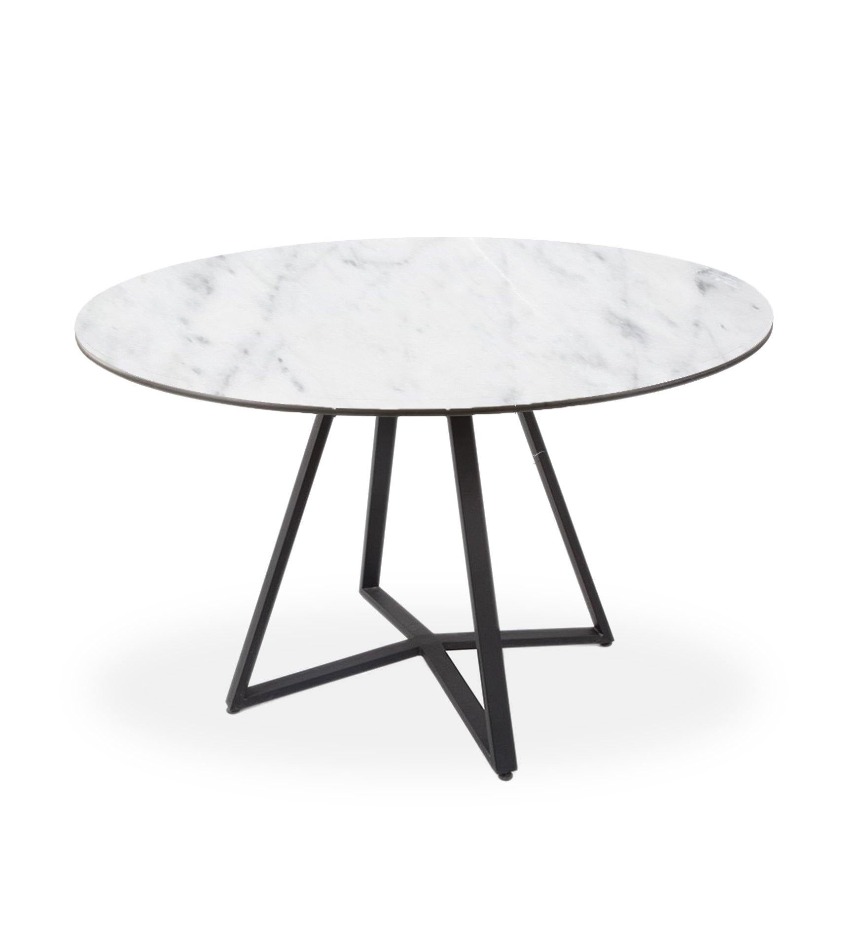 Almeco, Brillant ALU Table - w/ Round HPL Top