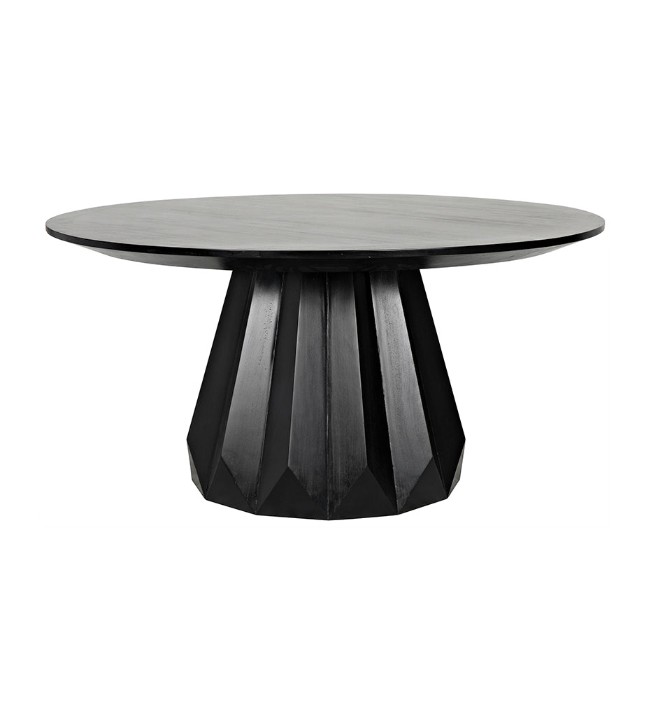 Noir, Brosche Dining Table - Hand Rubbed Black