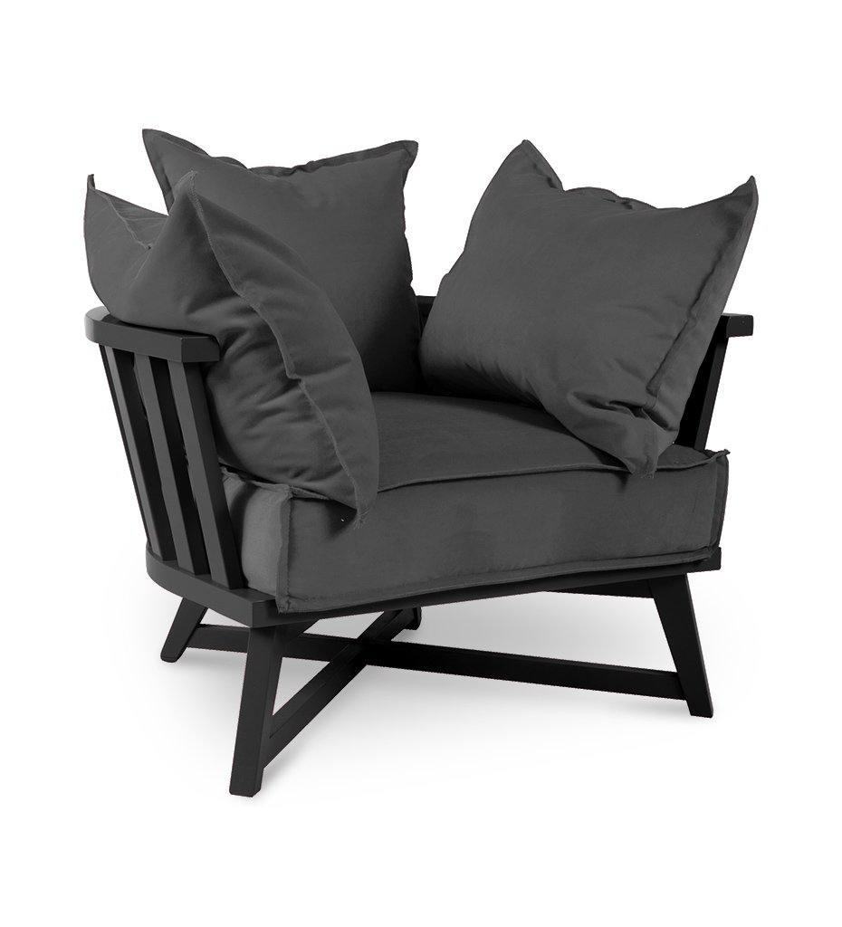 Almeco, Cage Beech Lounge Armchair w/ Cushions