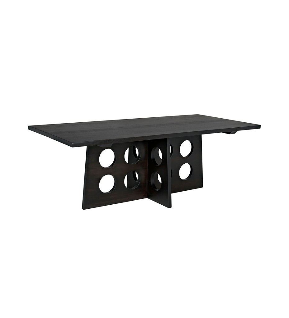 Noir, Carlo Dining Table - Ebony Walnut