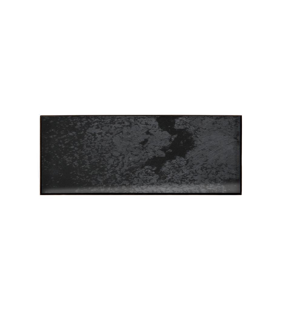 Ethnicraft, Charcoal Mirror Valet Tray - Black Metal Rim - Rectangular - L