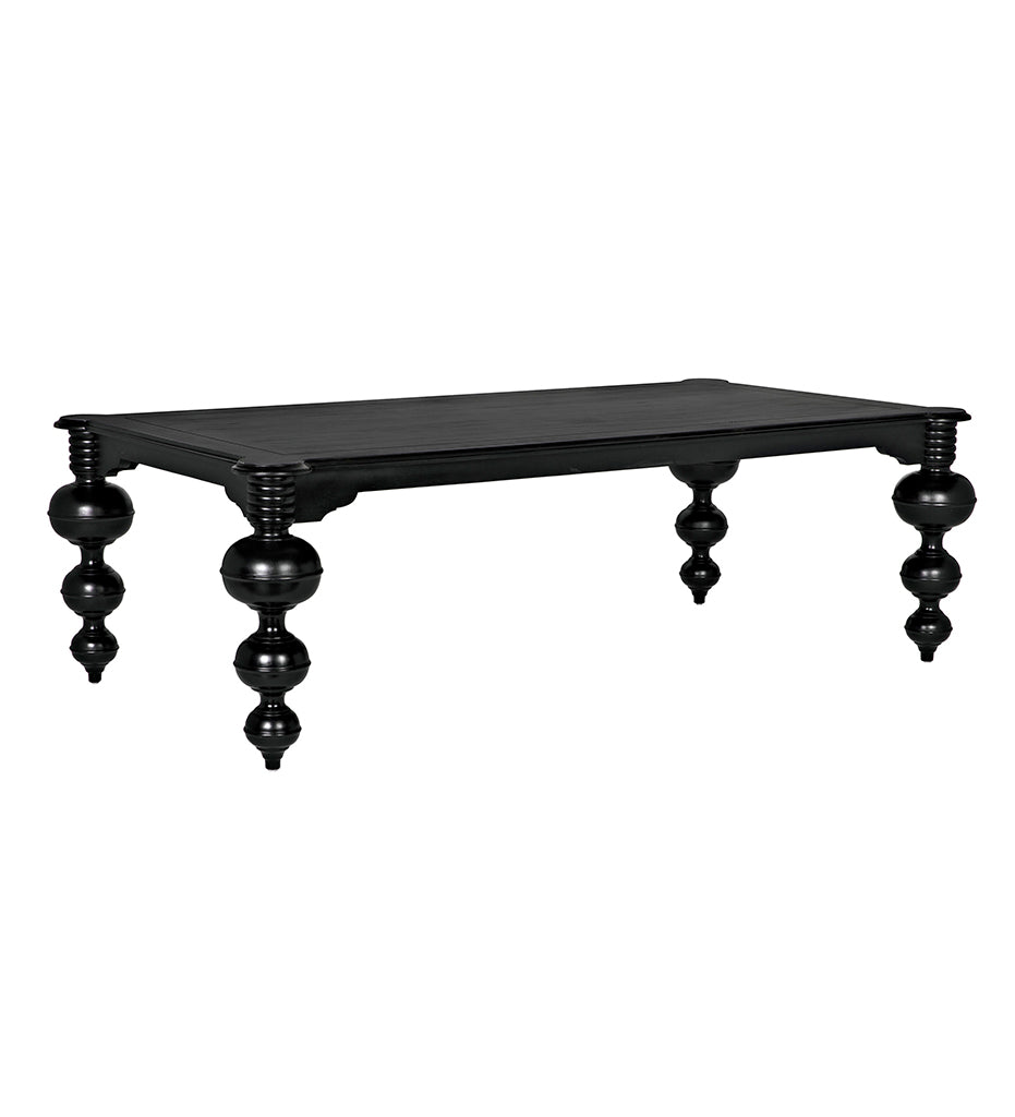 Noir, Claudio Dining Table - Hand Rubbed Black