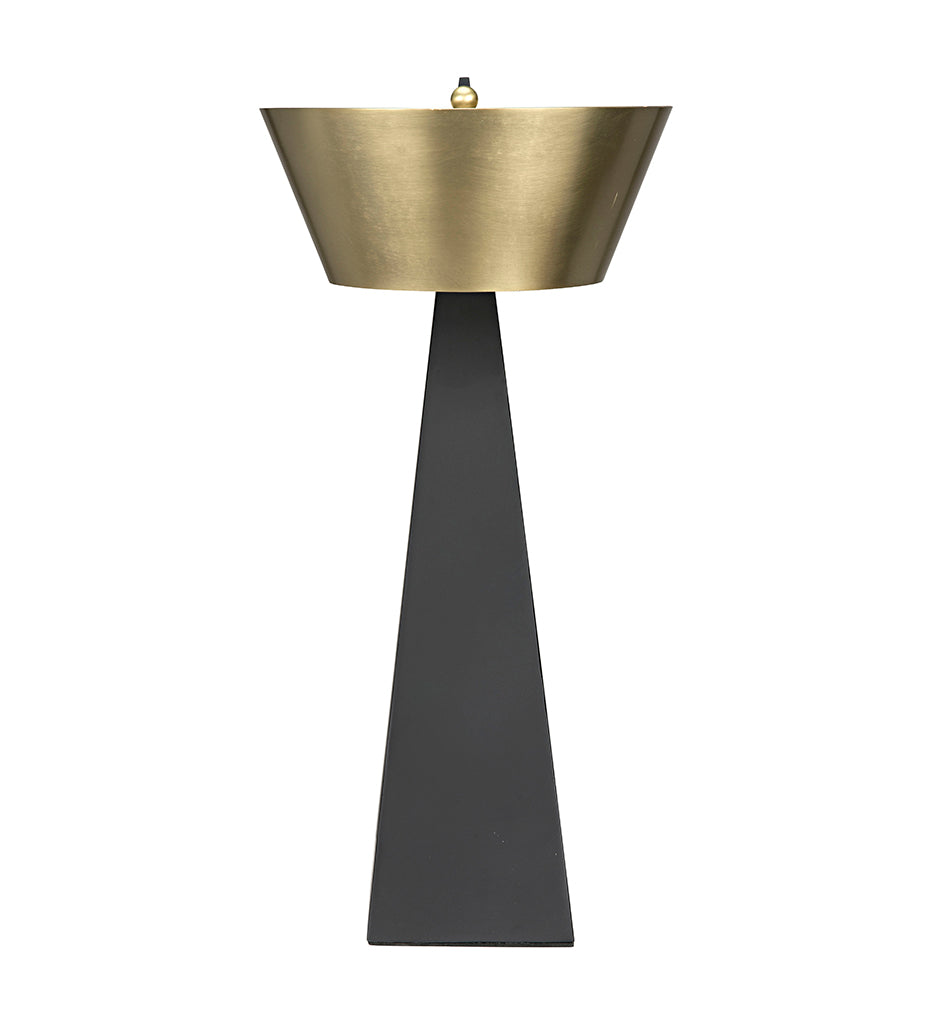 Noir, Claudius Table Lamp - Steel with Brass Finish