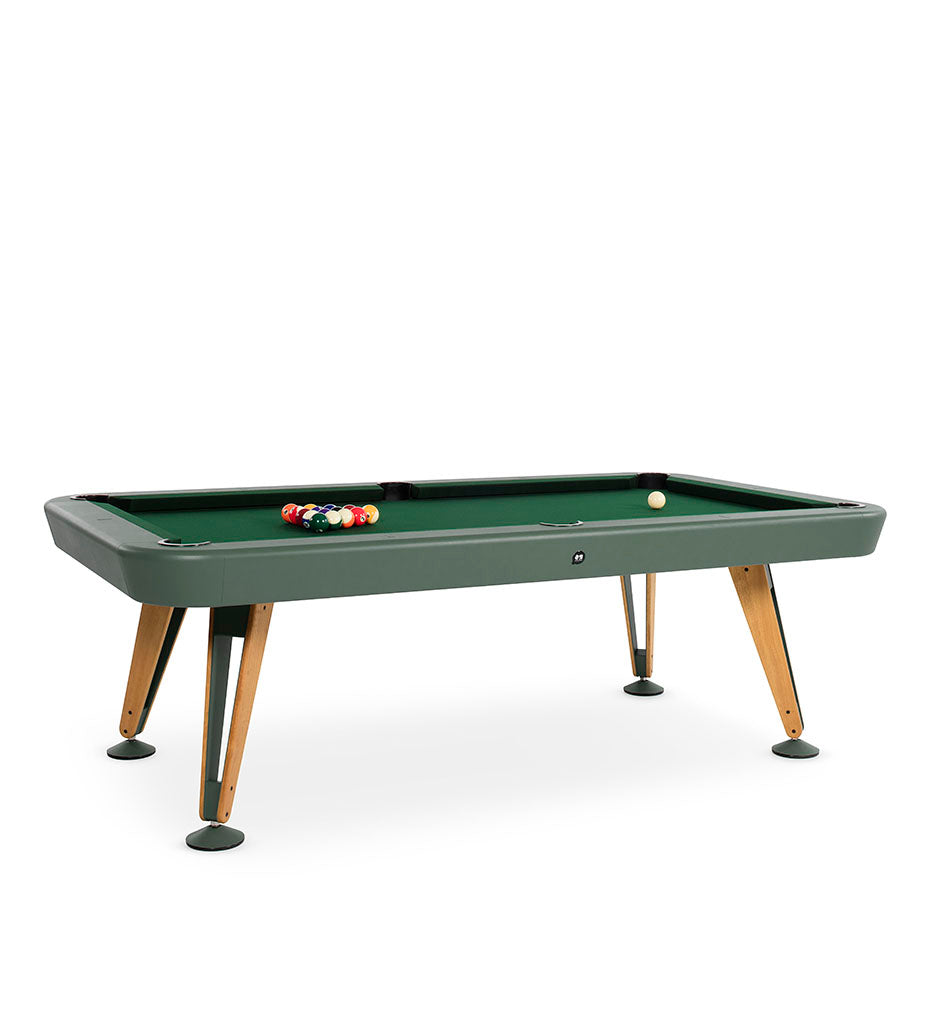 RS Barcelona, Diagonal 8' Indoor Pool Table - Green Frame