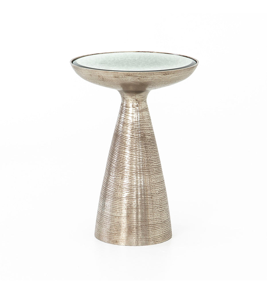 Four Hands, Marlow Mod Pedestal Table - Brushed Nickel