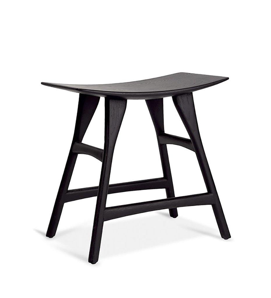 Ethnicraft, Oak Black Osso Dining Stool