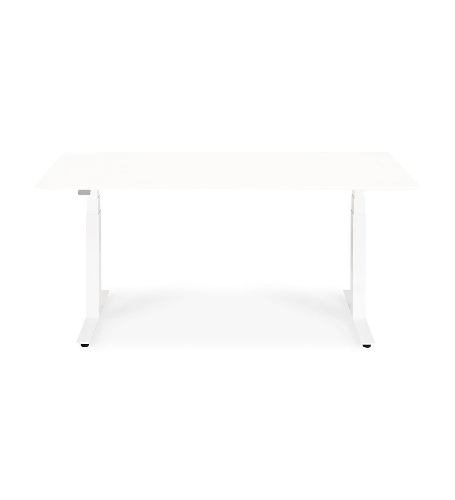 Ethnicraft, Oak Bok Adjustable Desk - White Frame