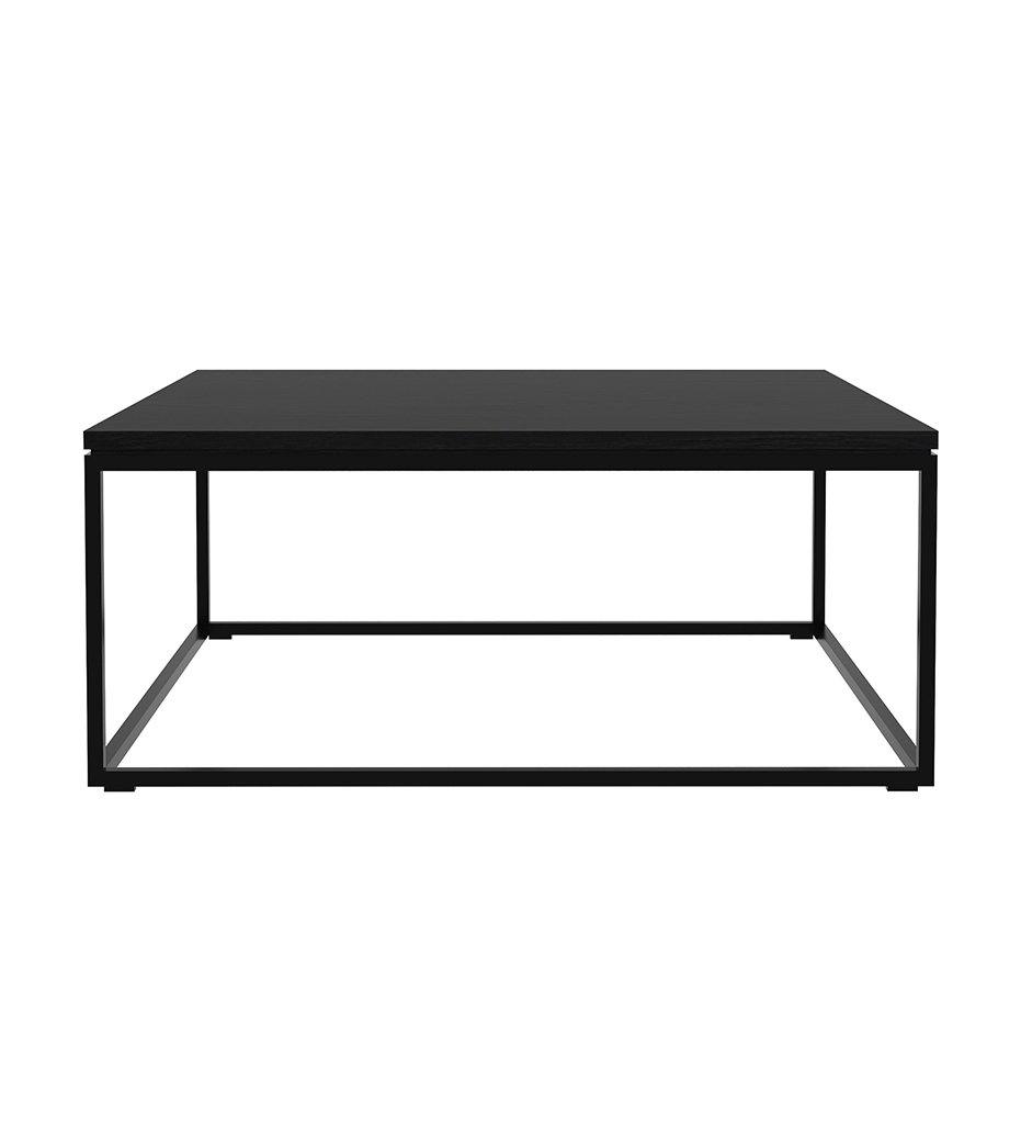 Ethnicraft, Oak Thin Black Coffee Table - Square