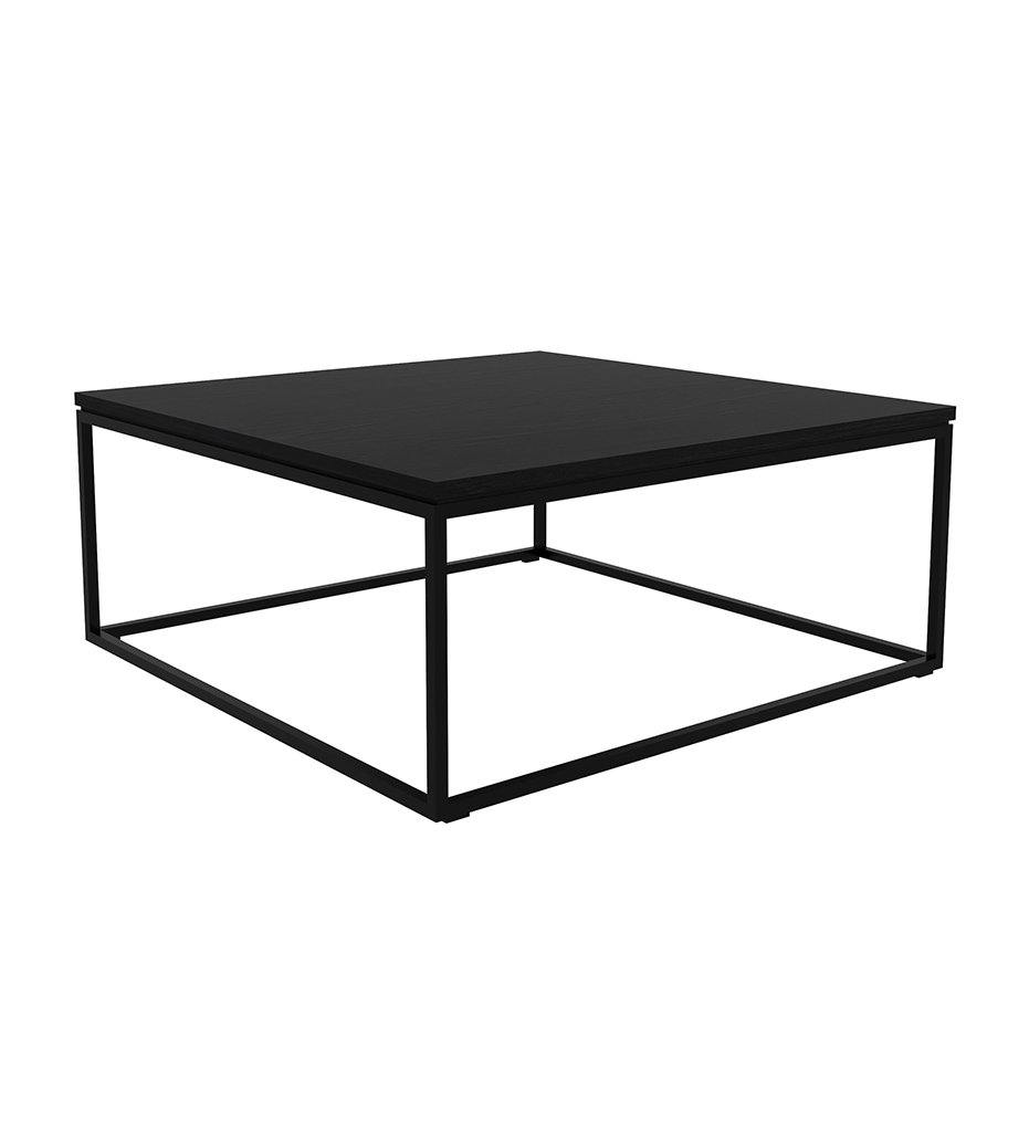 Ethnicraft, Oak Thin Black Coffee Table - Square