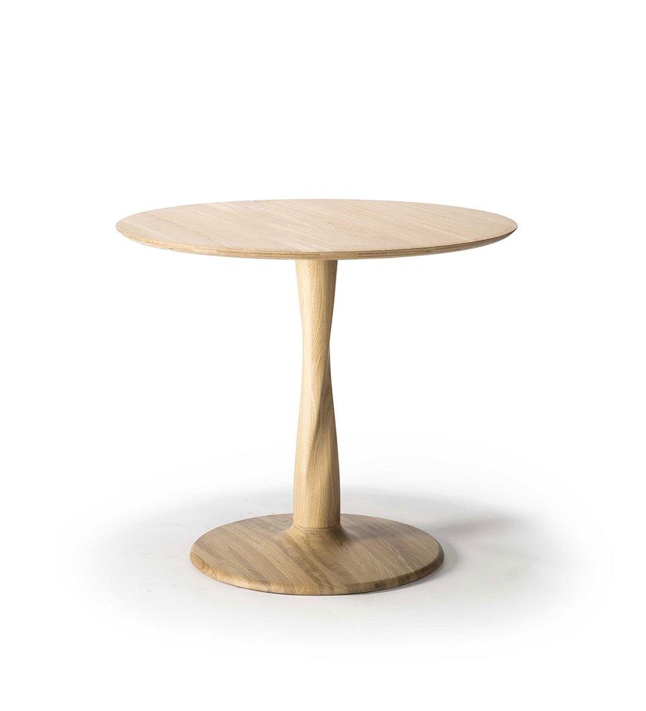 Ethnicraft, Oak Torsion Dining Table - Round - 35.5 in