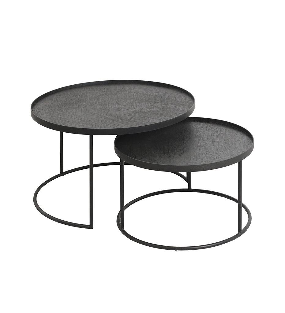 Ethnicraft, Round Tray Coffee Table Set - S/L