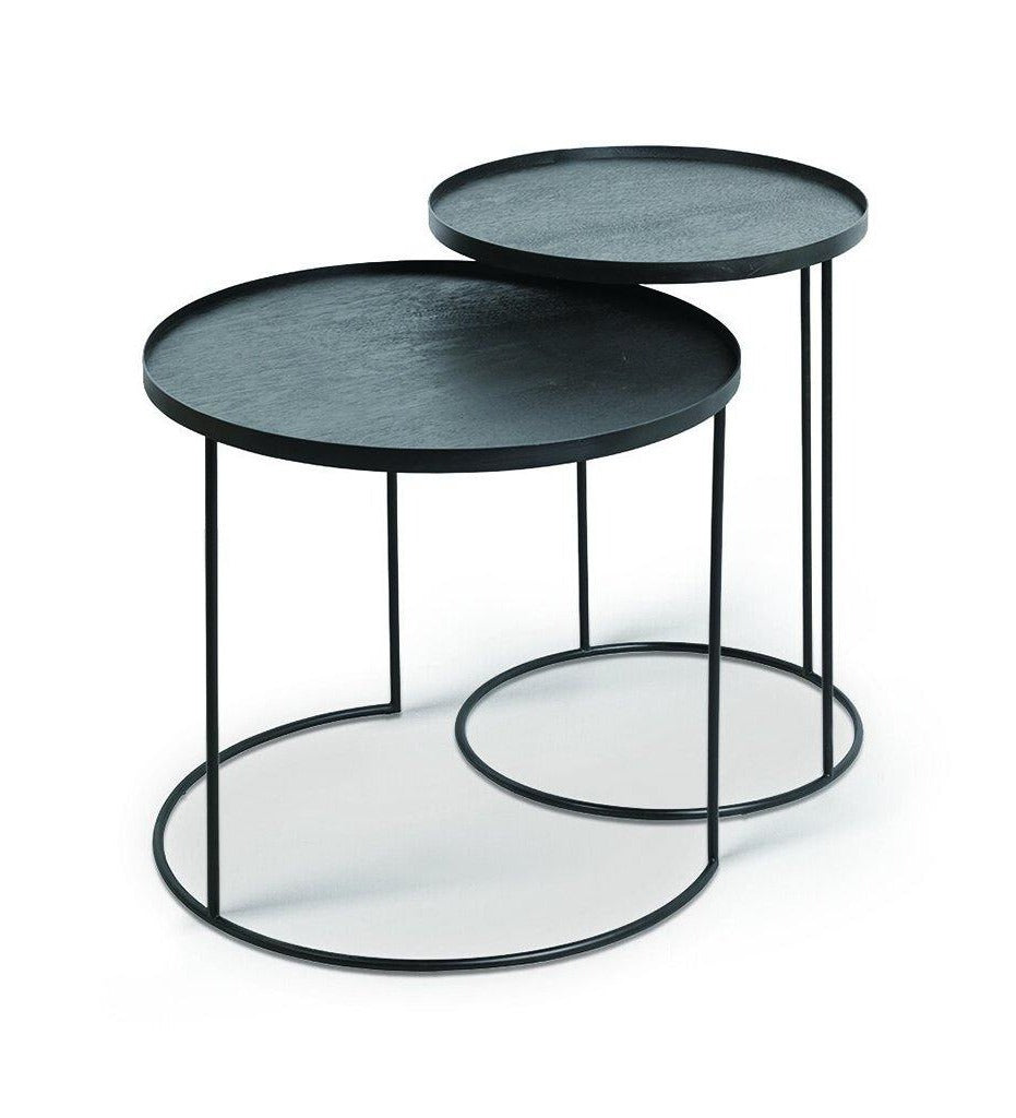 Ethnicraft, Round Tray Side Table Set