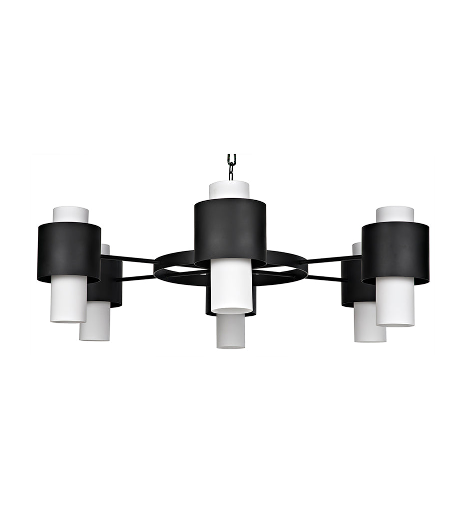 Noir, Socrates Chandelier - Steel with Black Finish