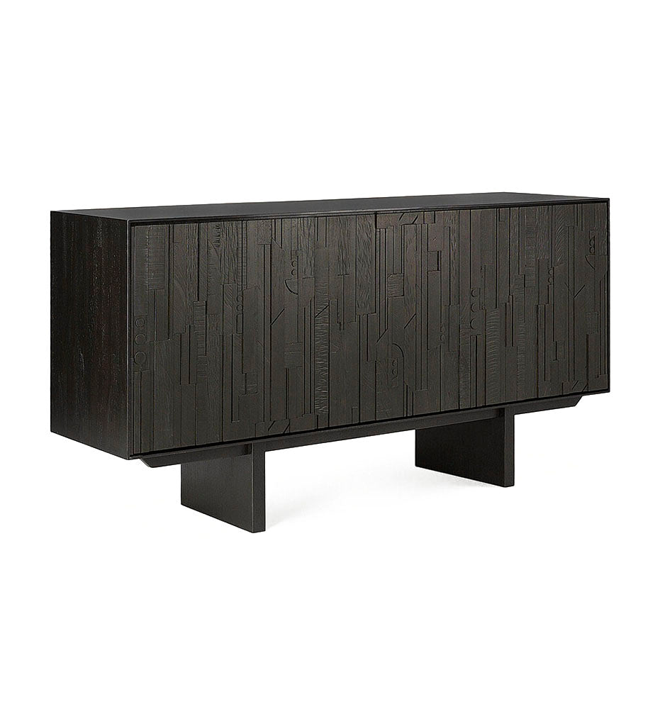 Ethnicraft, Teak Mosaic Sideboard - 3 Doors - Varnished