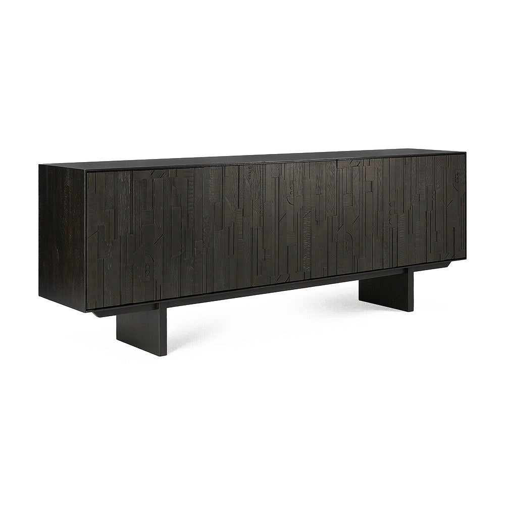 Ethnicraft, Teak Mosaic Sideboard - 4 Doors - Varnished