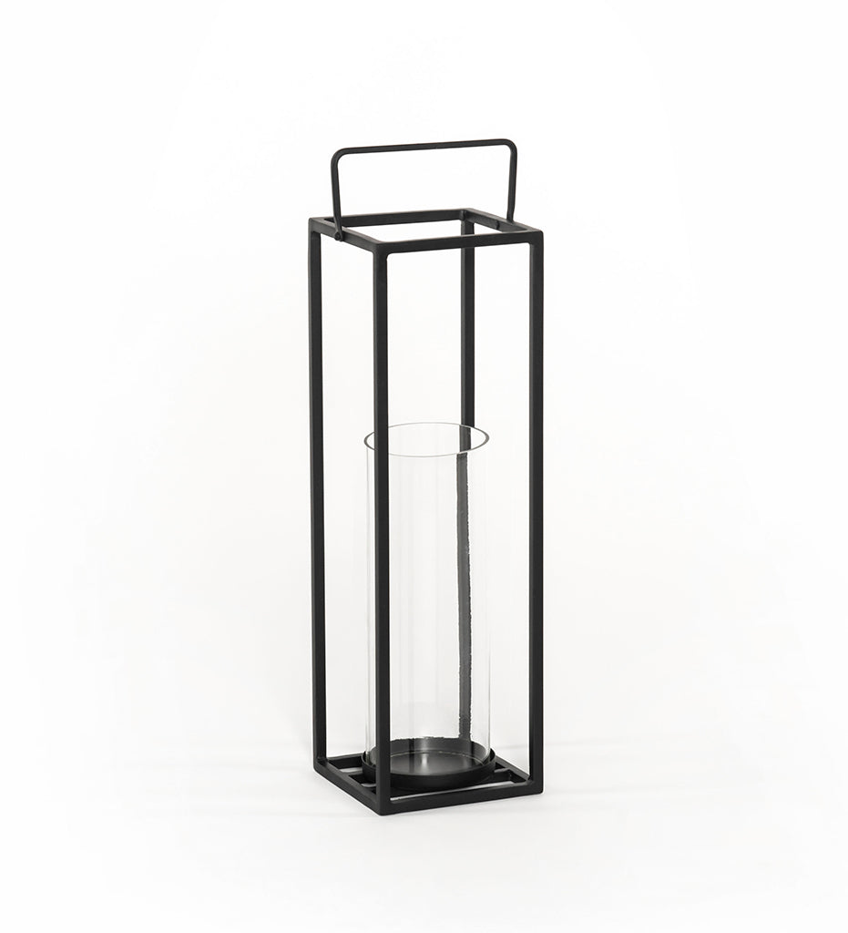 Four Hands, Teller Outdoor Lantern - Satin Black