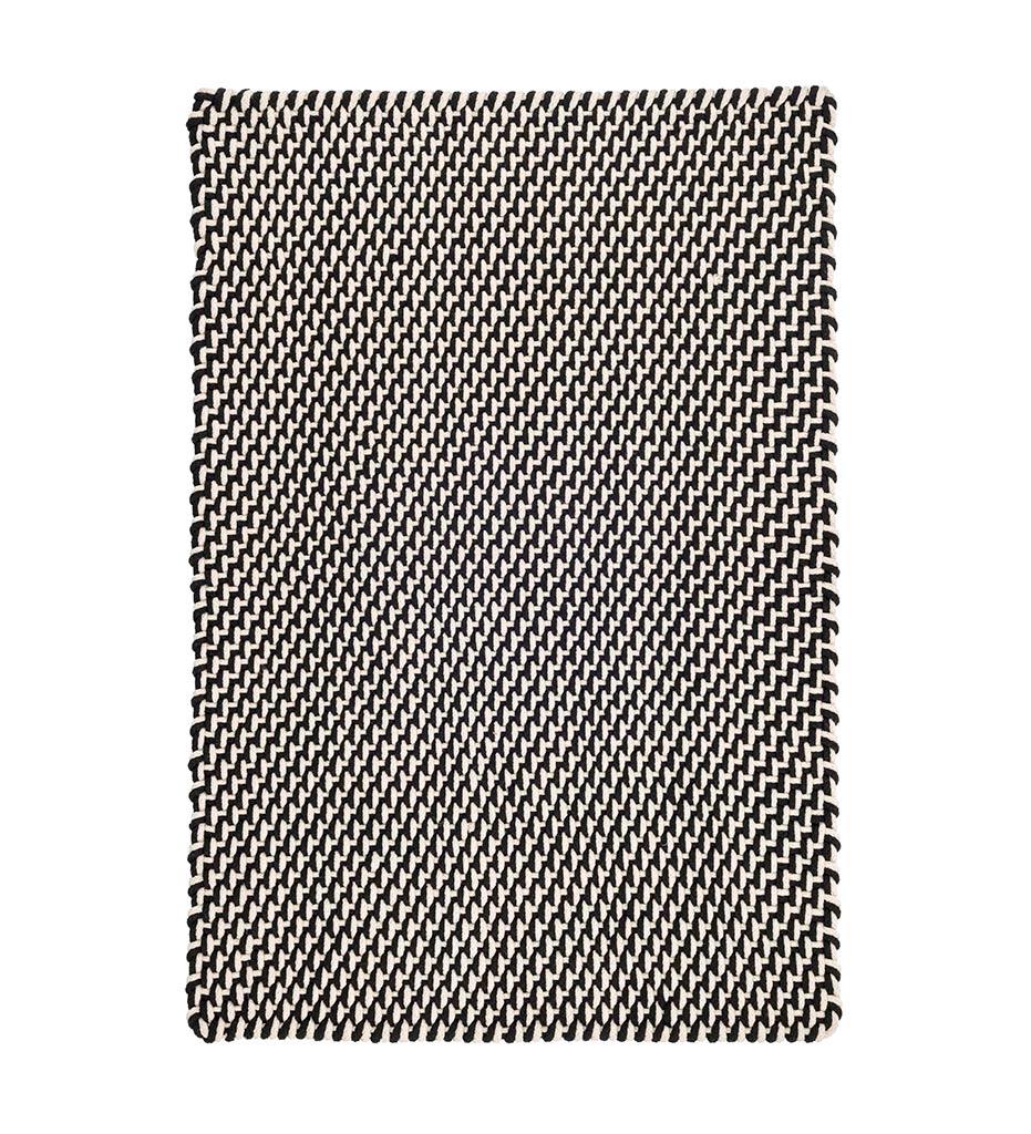 Dash and Albert, Two-Tone Rope Black / Ivory Indoor / Outdoor Rug