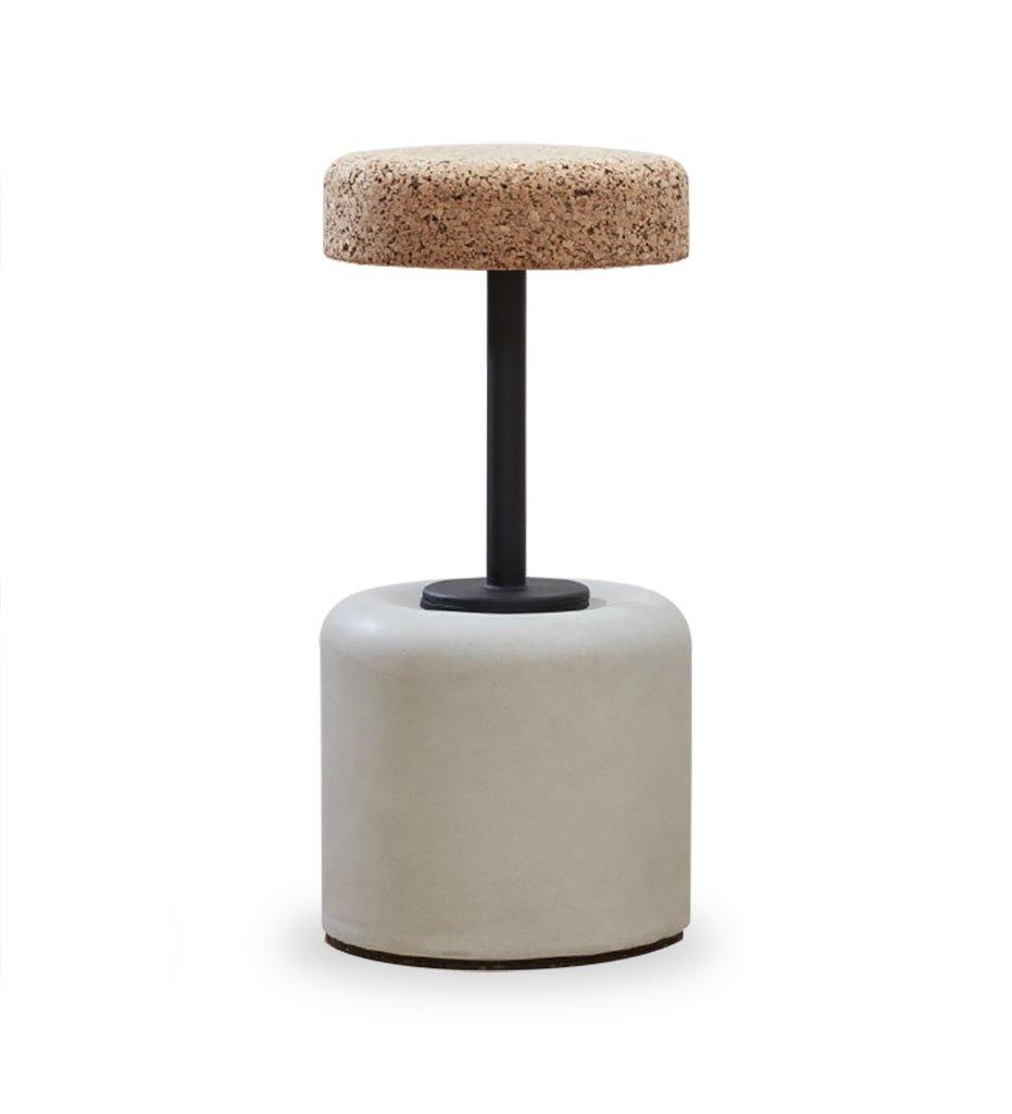 Wiid Design, Wiid Cork Steel & Concrete Bar Stool