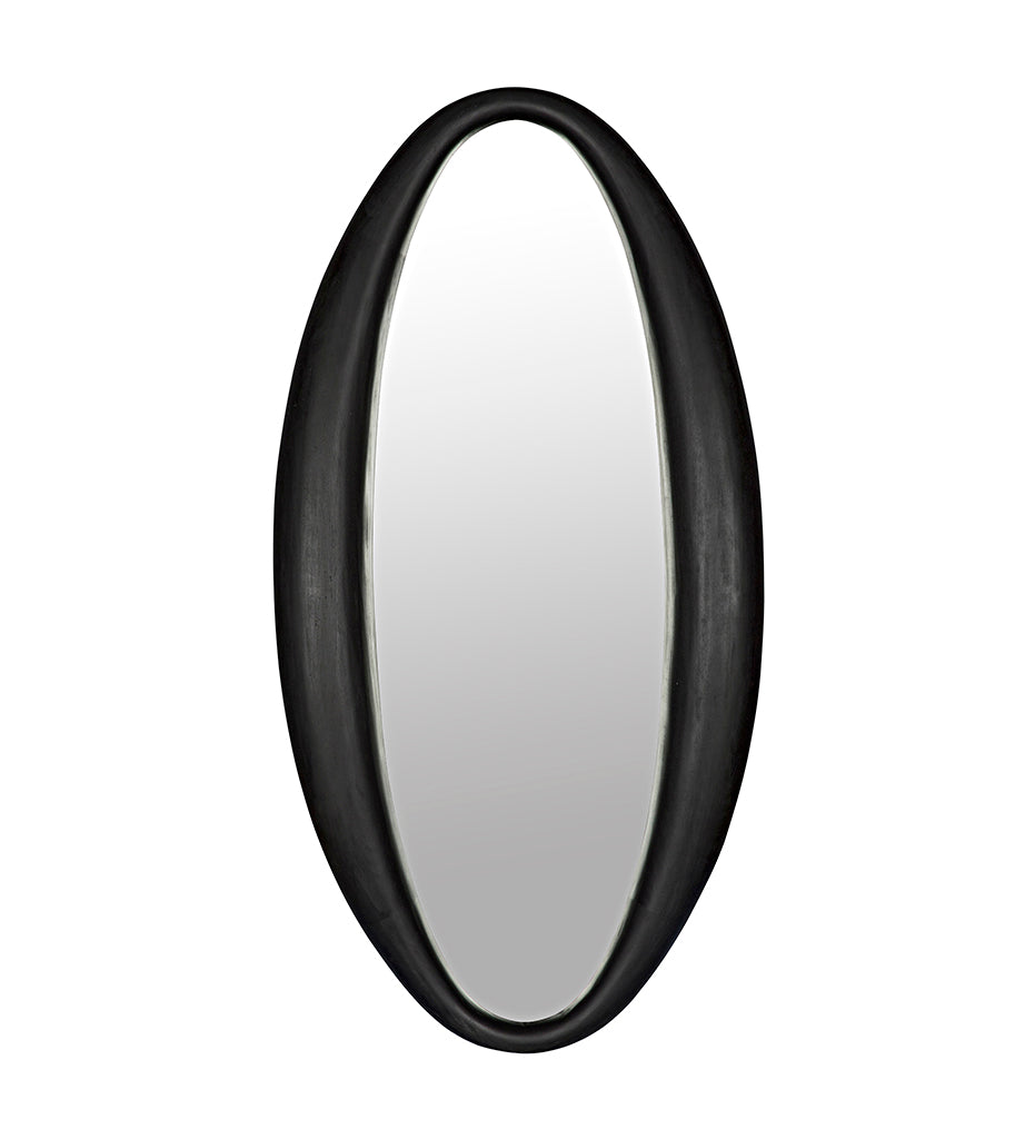 Noir, Woolsey Mirror - Charcoal Black