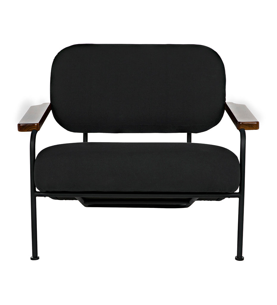 Noir, Zeus Chair with Black Cotton Fabric